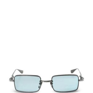 Chrome Hearts White Rectangle-Frame Sunglasses