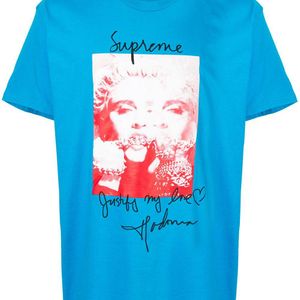 メンズ Supreme Madonna Tシャツ ブルー