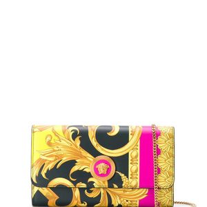 Versace バロックプリント クラッチバッグ イエロー