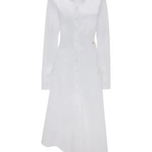 Victoria Beckham White Panelled Asymmetrical Shirt Dress