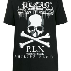 メンズ Philipp Plein スカル Tシャツ ブラック