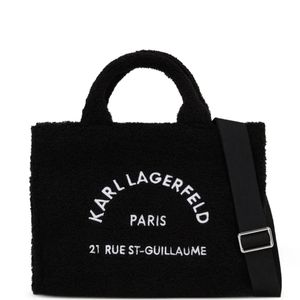 Karl Lagerfeld ミディアム ロゴ トートバッグ ブラック