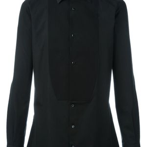 メンズ Dolce & Gabbana ビブフロント シャツ ブラック