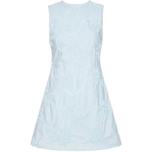 ROTATE BIRGER CHRISTENSEN Blue Floral-Appliqué Mini Dress