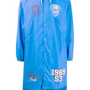 Undercoverism Blue Logo-Print Hooded Coat for men