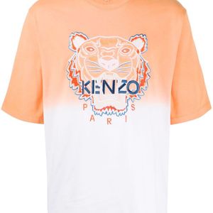 KENZO T-Shirt mit Tigerstickerei in Orange für Herren