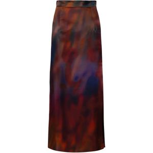 Roksanda Purple Irma Printed Maxi Skirt