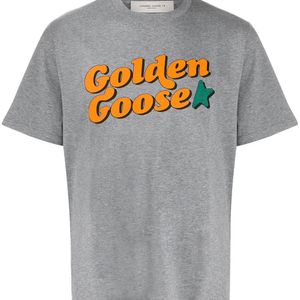 メンズ Golden Goose Deluxe Brand ロゴ Tシャツ グレー