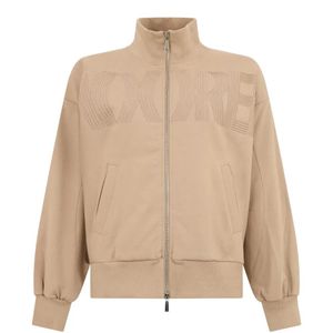 Moorer Natural Zip-Up Cotton Sweatshirt