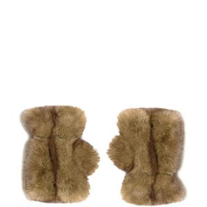 Apparis Natural Ariel Faux-Fur Fingerless Gloves