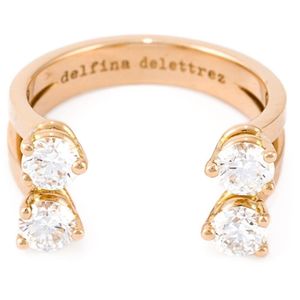 Delfina Delettrez Metallic 'dots' Diamond Ring