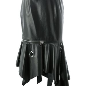 Falda asimétrica con detalle de cremalleras Monse de color Negro