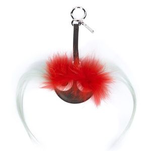 Porte-clés à pompon Fendi en coloris Rouge