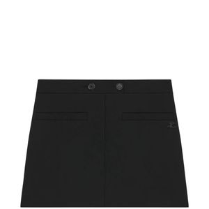 Courreges Black Tailored Mini Skirt