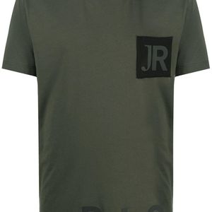 John Richmond T-Shirt mit Logo-Patch in Grün für Herren