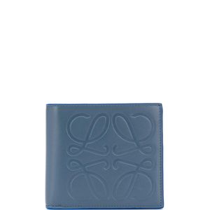 メンズ Loewe アナグラム 二つ折り財布 ブルー