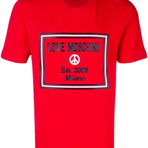 T-shirt à logo Love Moschino pour homme en coloris Rouge