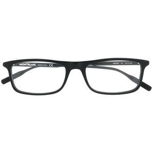 メンズ Montblanc スクエア眼鏡フレーム ブラック