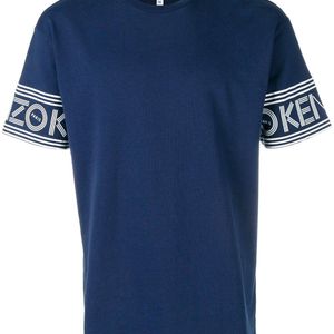 メンズ KENZO ロゴプリント Tシャツ ブルー