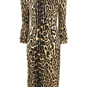 Robe ajustée à imprimé léopard Burberry