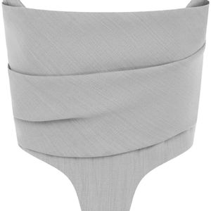 Alex Perry Grey Strapless Corset Top