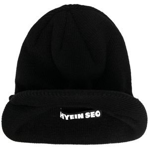 Hyein Seo Gestrickte Mütze in Schwarz für Herren