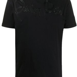 Camiseta con logo y cuello redondo Philipp Plein de hombre de color Negro