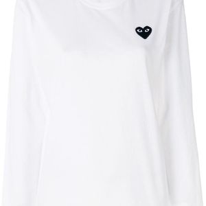 メンズ COMME DES GARÇONS PLAY Heart ロングtシャツ ホワイト