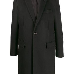 メンズ Dolce & Gabbana エンボスボタン コート ブラック