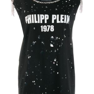 Philipp Plein ダメージ Tシャツ ブラック