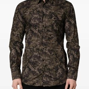 Dolce & Gabbana Black Camouflage Long-Sleeve Shirt for men