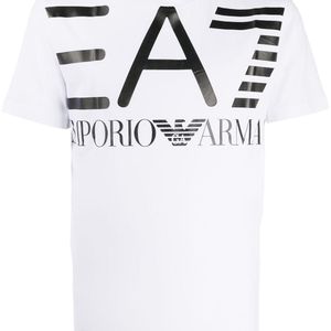 メンズ EA7 ロゴ Tシャツ ホワイト