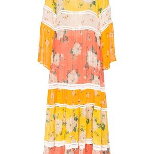 We Are Leone Yellow Floral Print Maxi Dress