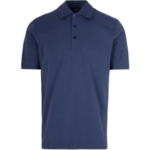 Herno Blue Short-Sleeve Polo Shirt for men
