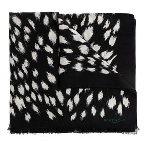 Givenchy Black Abstract-Pattern Scarf