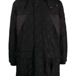 Chaqueta Con Capucha Y Parche Del Logo EA7 de hombre de color Negro
