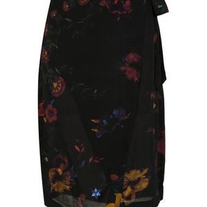 Osklen Schwarz Printed midi skirt