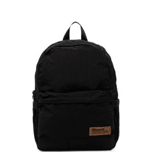 Blauer Black Logo-Patch Backpack for men