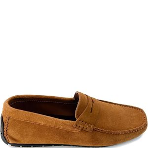 Bruno Magli Brown Suede Penny Loafers for men