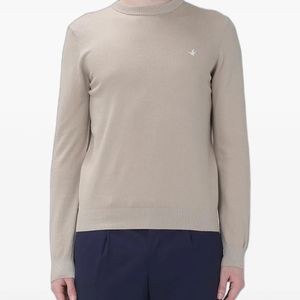 Brooksfield Blue Logo-Embroidered Crew-Neck Sweater for men