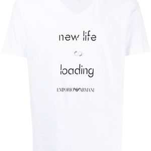 メンズ Emporio Armani ロゴ Tシャツ ホワイト