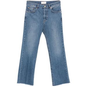 iBlues Blue Raw-Hem Flared Jeans