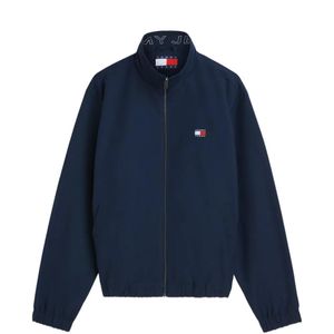 Tommy Hilfiger Blue Logo-Patch High-Neck Jacket for men