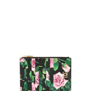 Porte-cartes à fleurs Dolce & Gabbana en coloris Noir