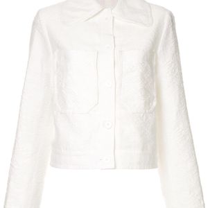 Nina Ricci テクスチャード シャツジャケット ホワイト