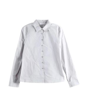 Amomento White Long-Sleeve Button-Up Shirt