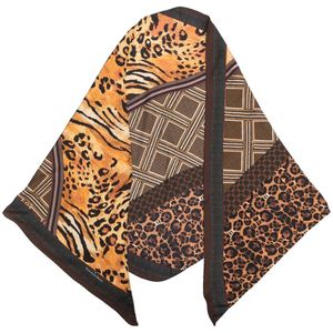 Foulard à imprimé léopard Pierre Louis Mascia en coloris Marron