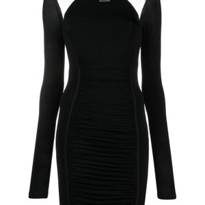 Versace Jeans Couture Jeans Couture Mesh Panel Mini Dress Black