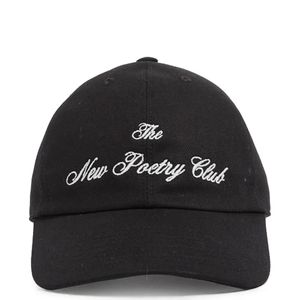 Ann Demeulemeester Black Embroidered Baseball Cap for men