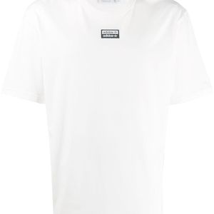 メンズ Adidas ロゴパッチ Tシャツ ホワイト